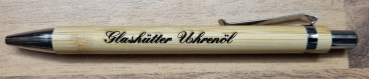 Kugelschreiber - "Glashütter Uhrenöl" aus Bambusholz
