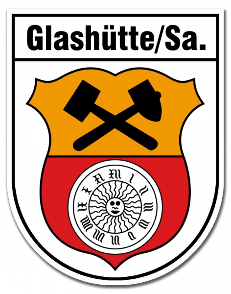 Aufkleber Wappen - Glashütte/Sa.