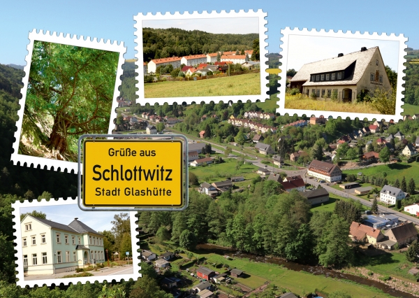 Ansichtskarte/Postkarte Glashütte/Sa. (12) - Ortsteil Schlottwitz